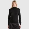 Black turtleneck in pure cashmere