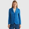 Blazer in cotton blend