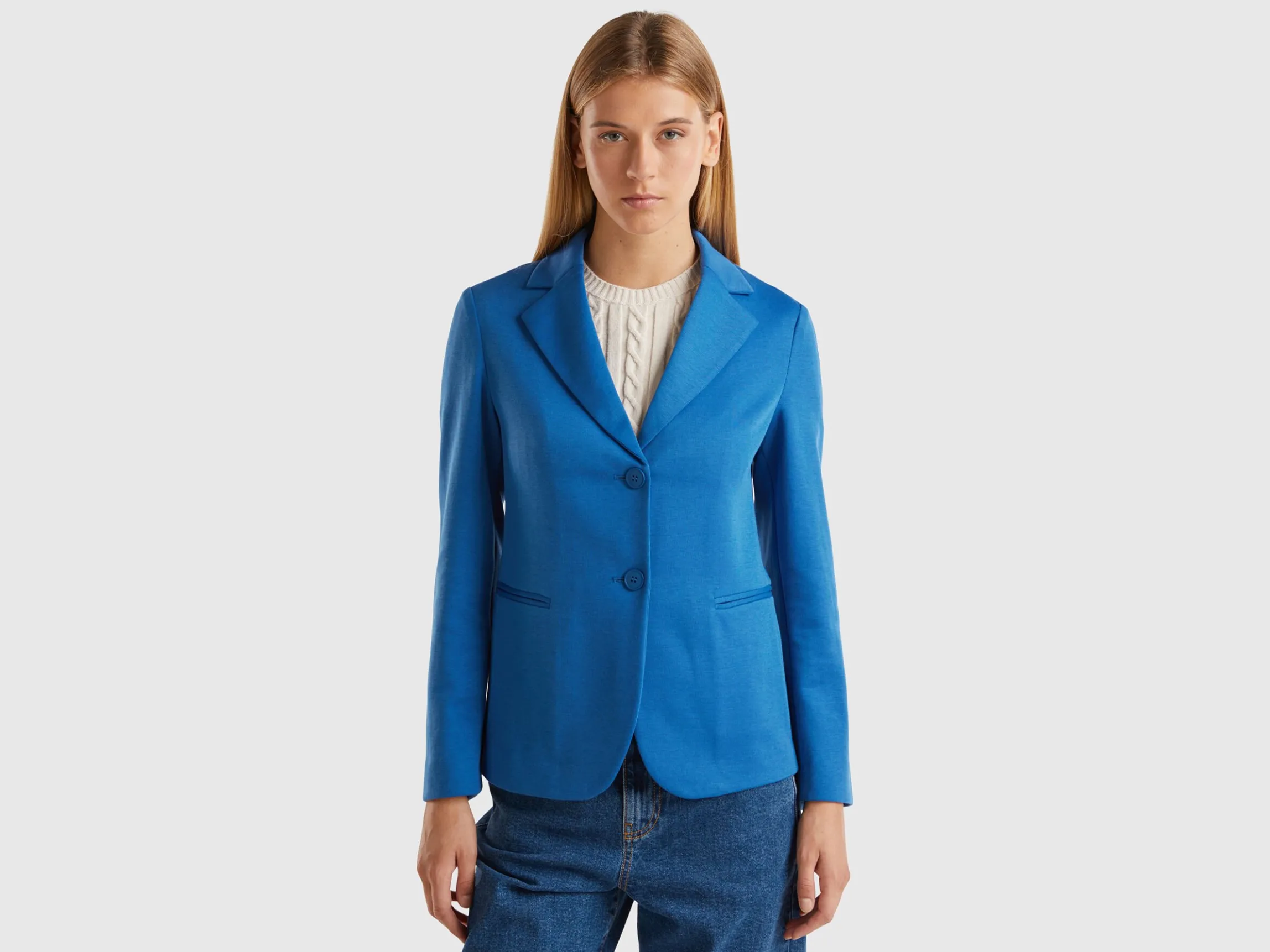 Blazer in cotton blend