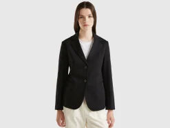 Blazer in cotton blend