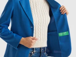 Blazer in cotton blend