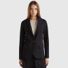 Blazer in stretch viscose blend