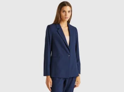 Blazer in stretch viscose blend