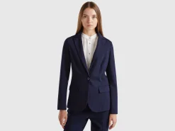 Blazer in stretch viscose blend