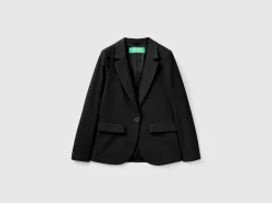 Blazer in stretch viscose blend