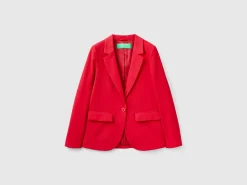 Blazer in stretch viscose blend