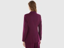 Blazer in wool and viscose blend