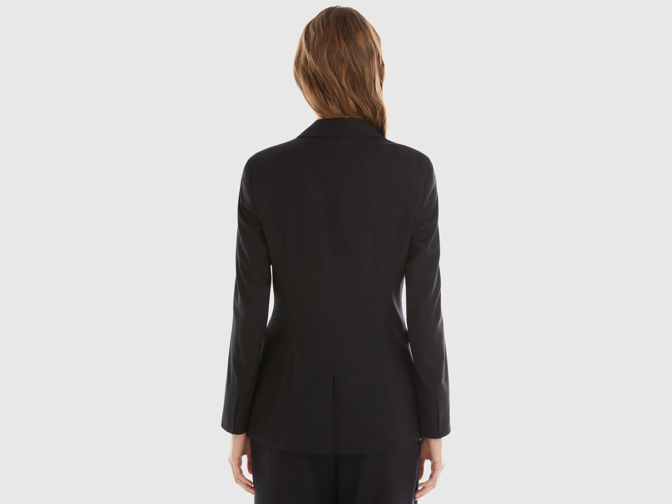 Blazer in wool and viscose blend