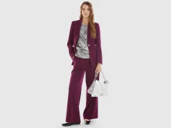 Blazer in wool and viscose blend