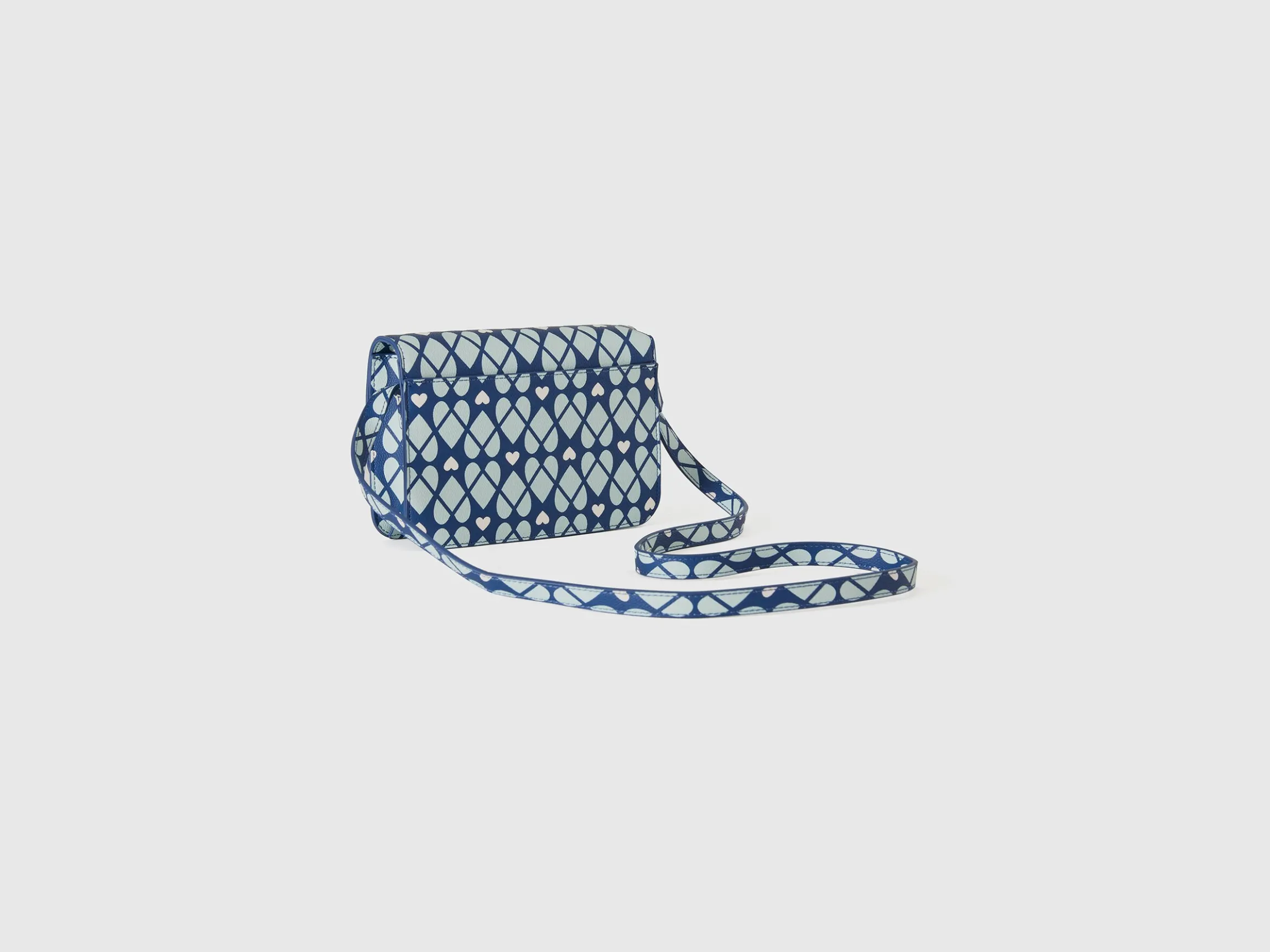 Blue Be Bag with heart print