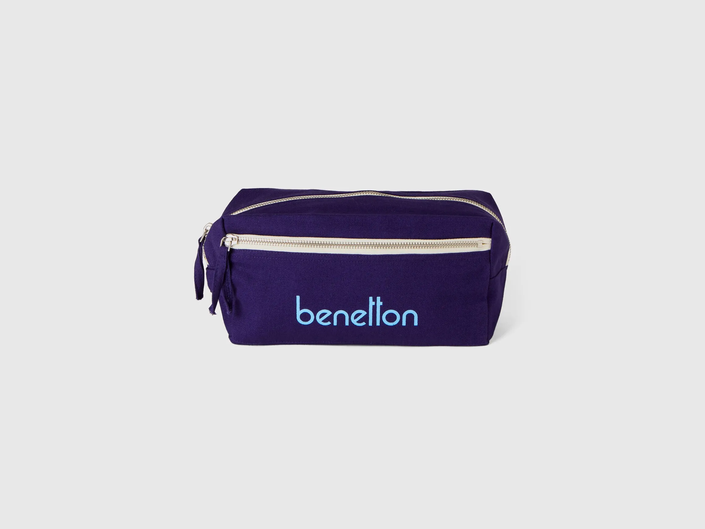 Blue beauty case in pure cotton