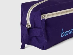 Blue beauty case in pure cotton