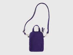 Blue cell phone holder in pure cotton