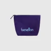 Blue clutch in pure cotton