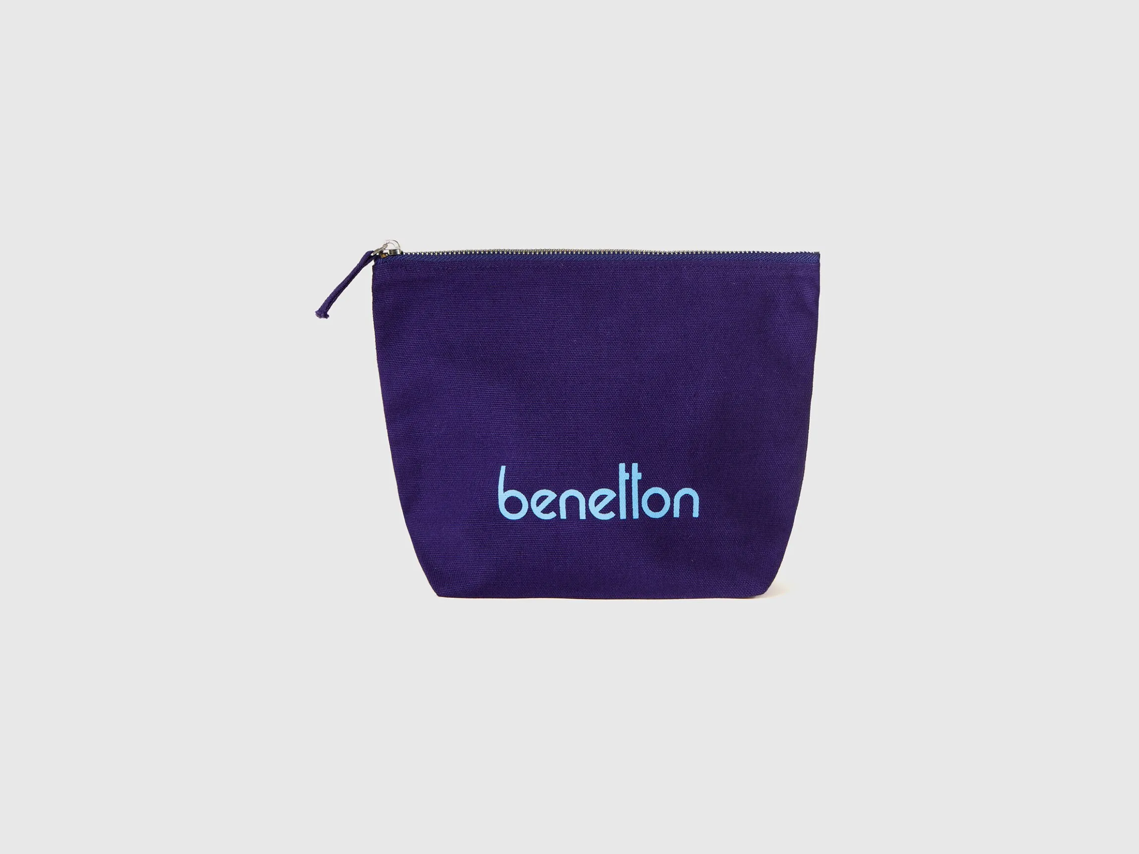 Blue clutch in pure cotton