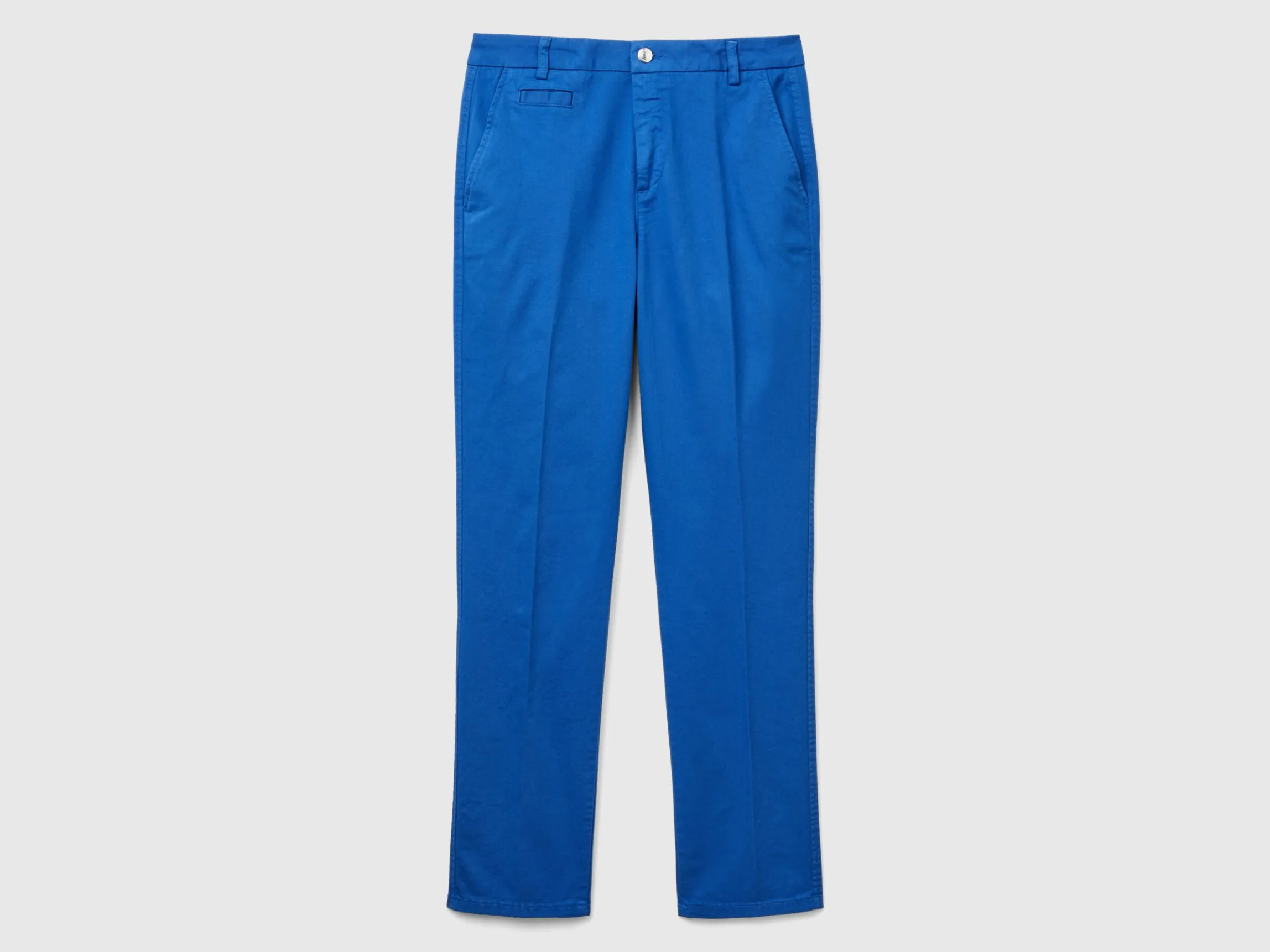 Blue slim fit cotton chinos