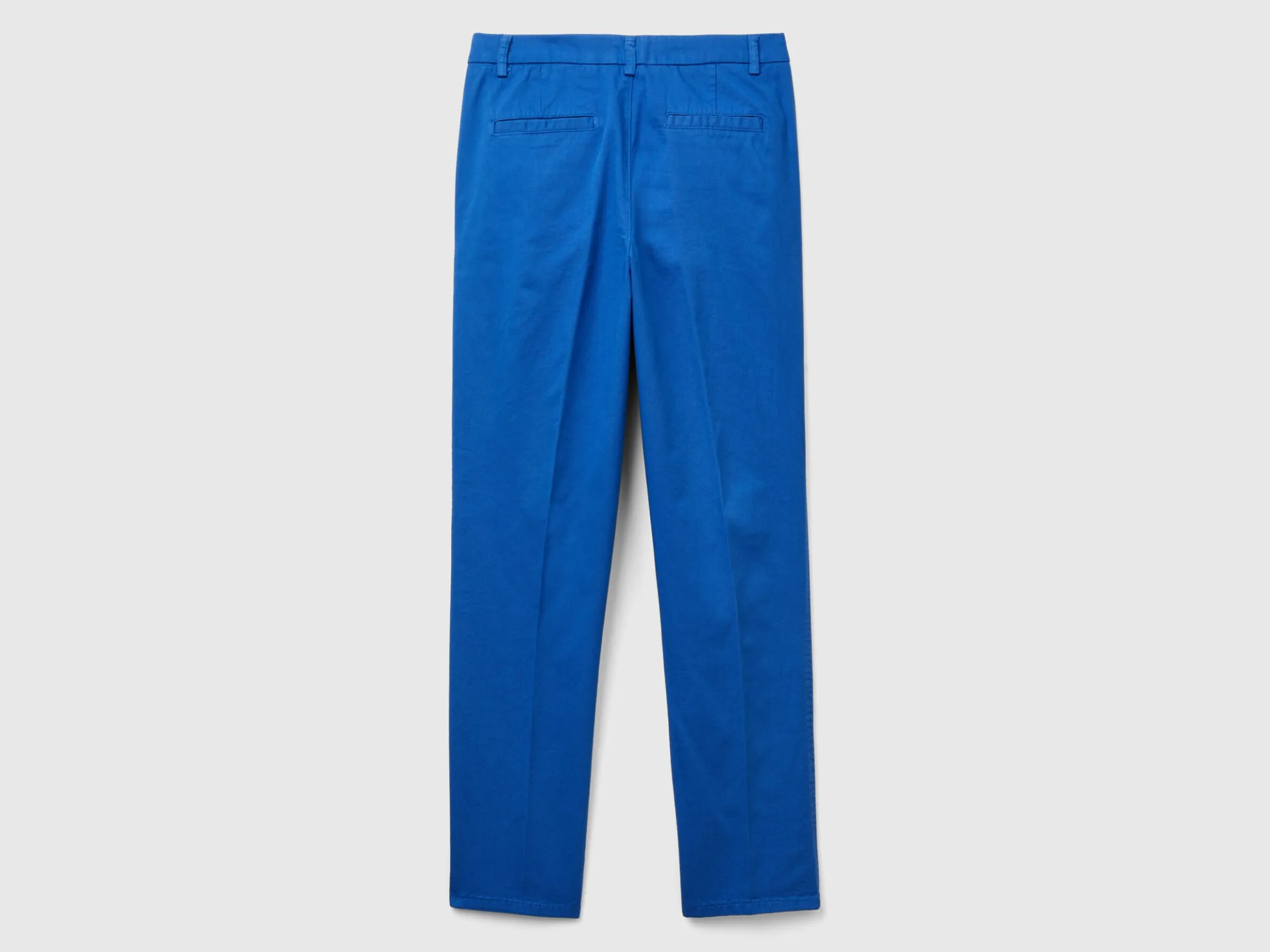 Blue slim fit cotton chinos