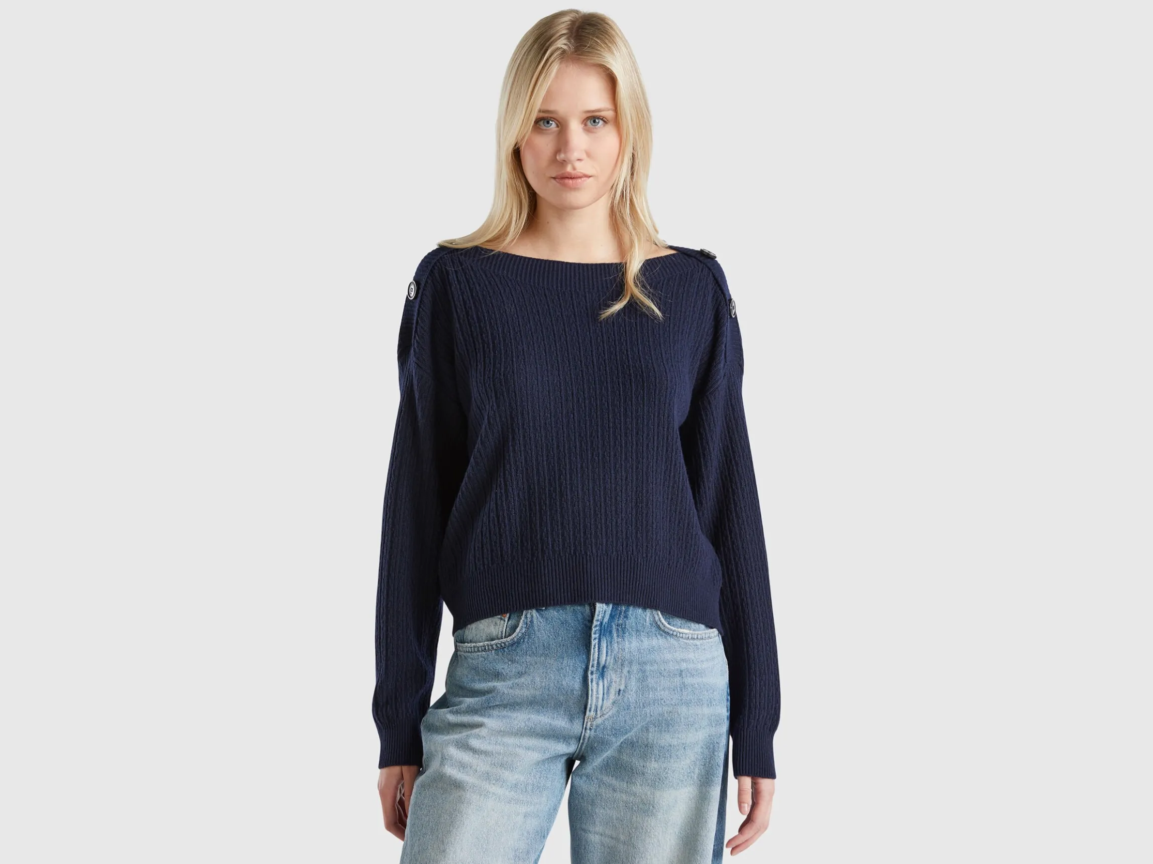 Boat neck sweater