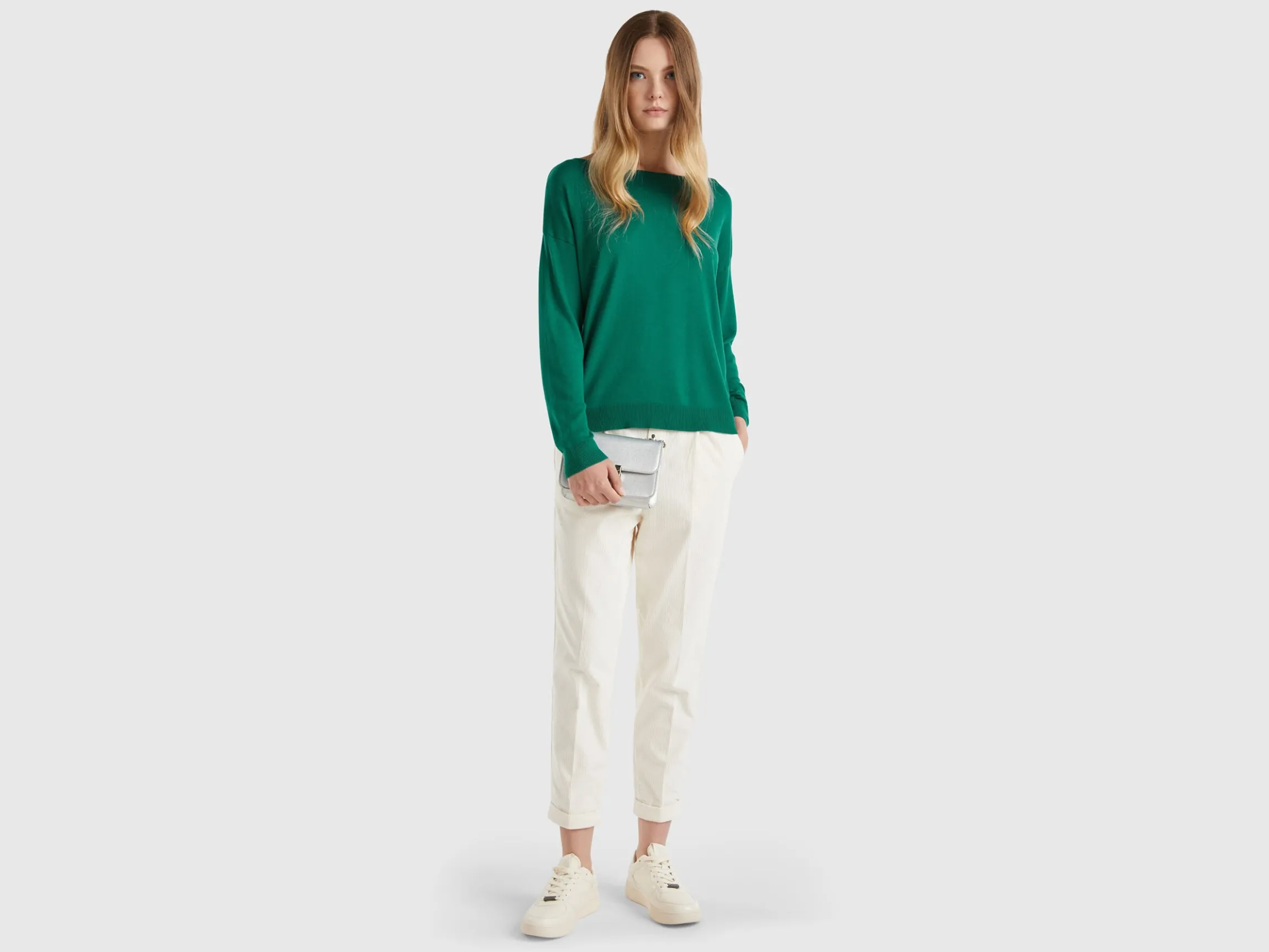 Boat neck sweater