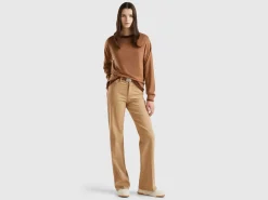 Boat neck sweater in pure Merino wool