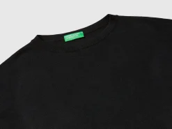 Boat neck sweater in pure Merino wool