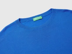 Boat neck sweater in pure Merino wool