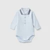 Bodysuit polo in organic cotton