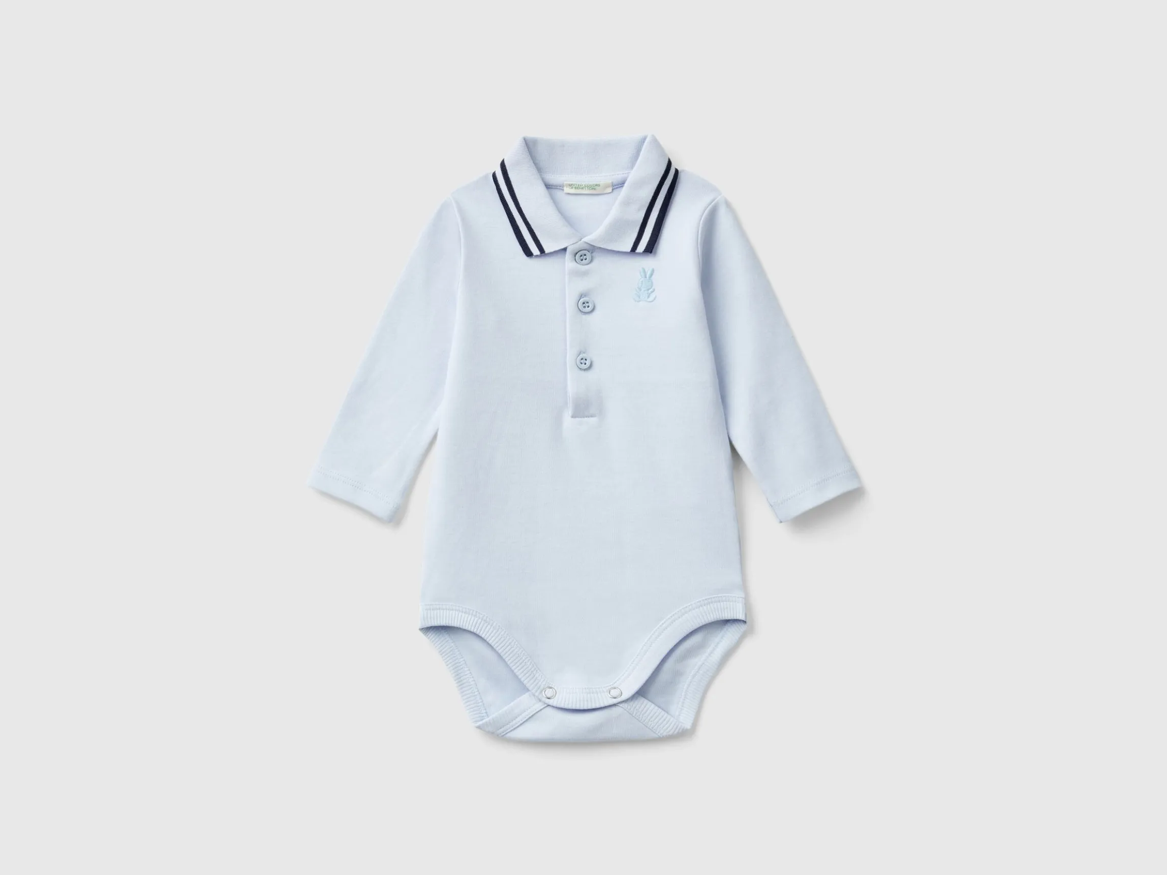 Bodysuit polo in organic cotton