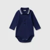 Bodysuit polo in organic cotton
