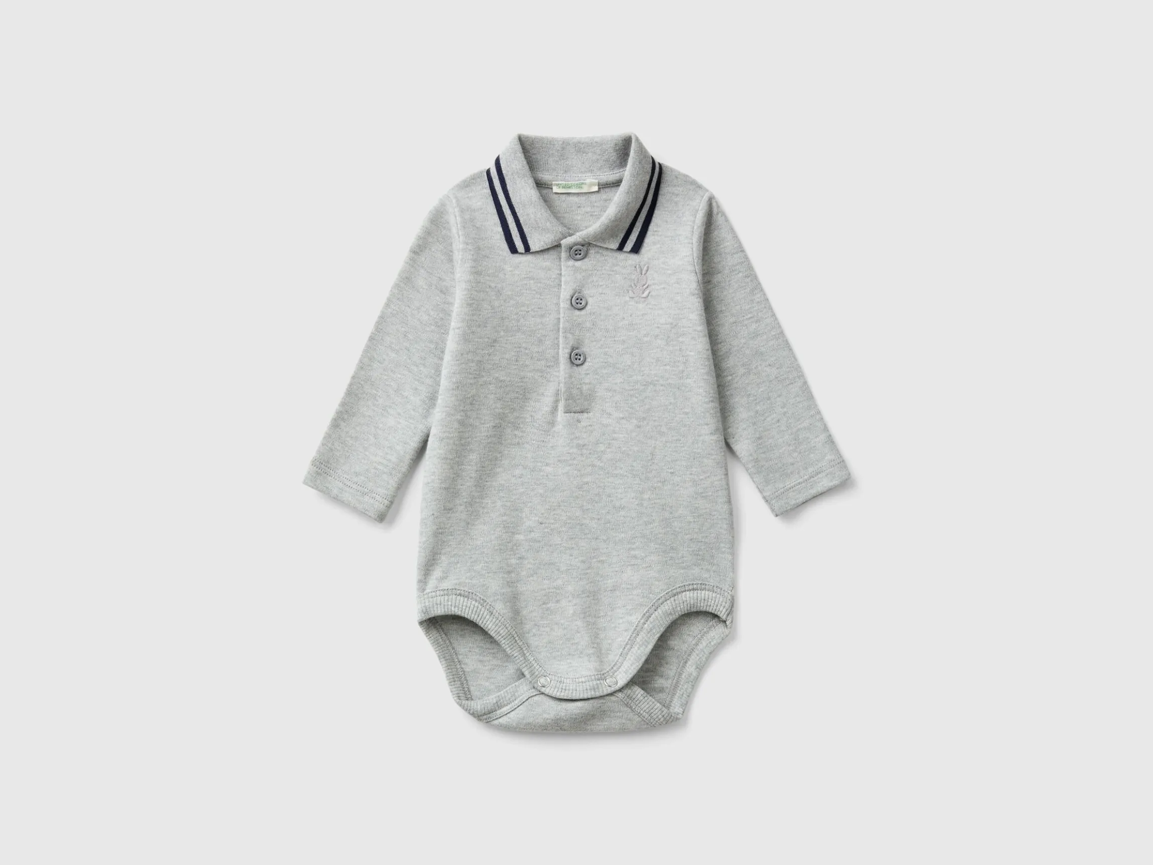 Bodysuit polo in organic cotton