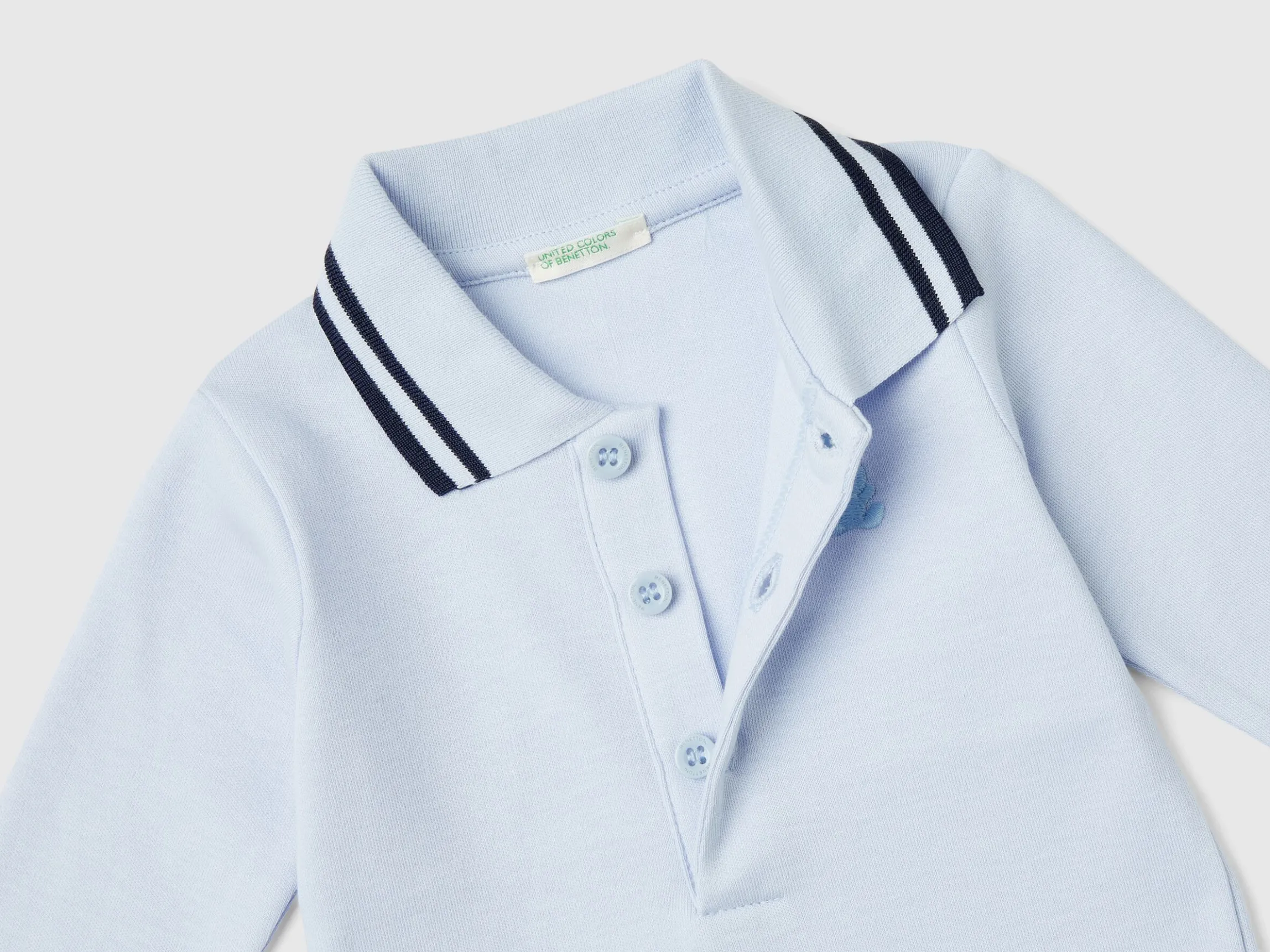 Bodysuit polo in organic cotton