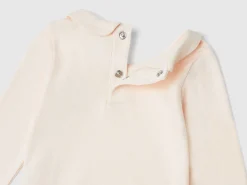 Bodysuit with collar in organic cotton