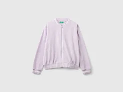 Bomber style sweatshirt in chenille