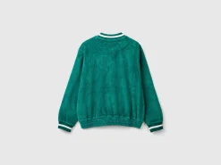 Bomber style sweatshirt in chenille