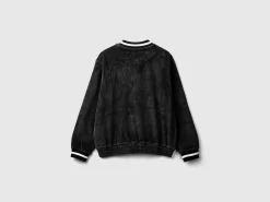 Bomber style sweatshirt in chenille