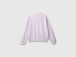 Bomber style sweatshirt in chenille