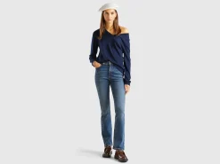 Bootcut jeans in recycled cotton blend