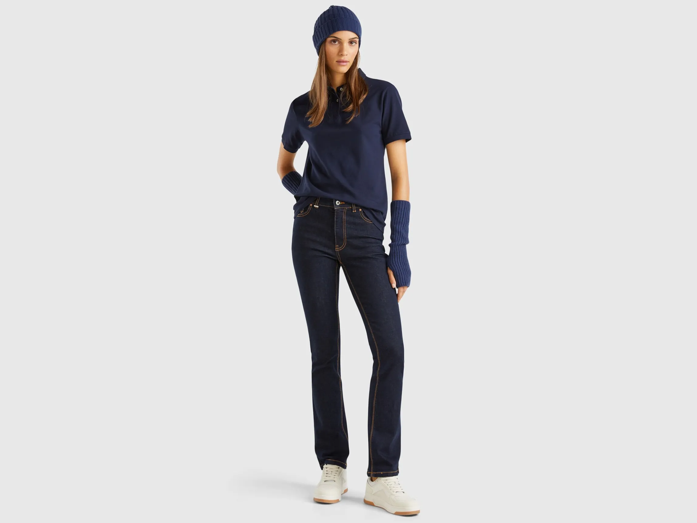 Bootcut jeans in recycled cotton blend