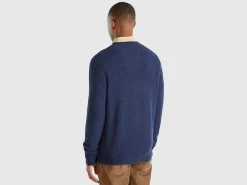 Bouclé crew neck sweater