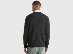 Bouclé crew neck sweater