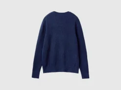 Bouclé crew neck sweater
