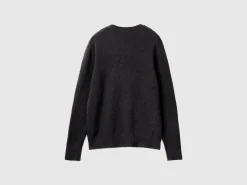 Bouclé crew neck sweater