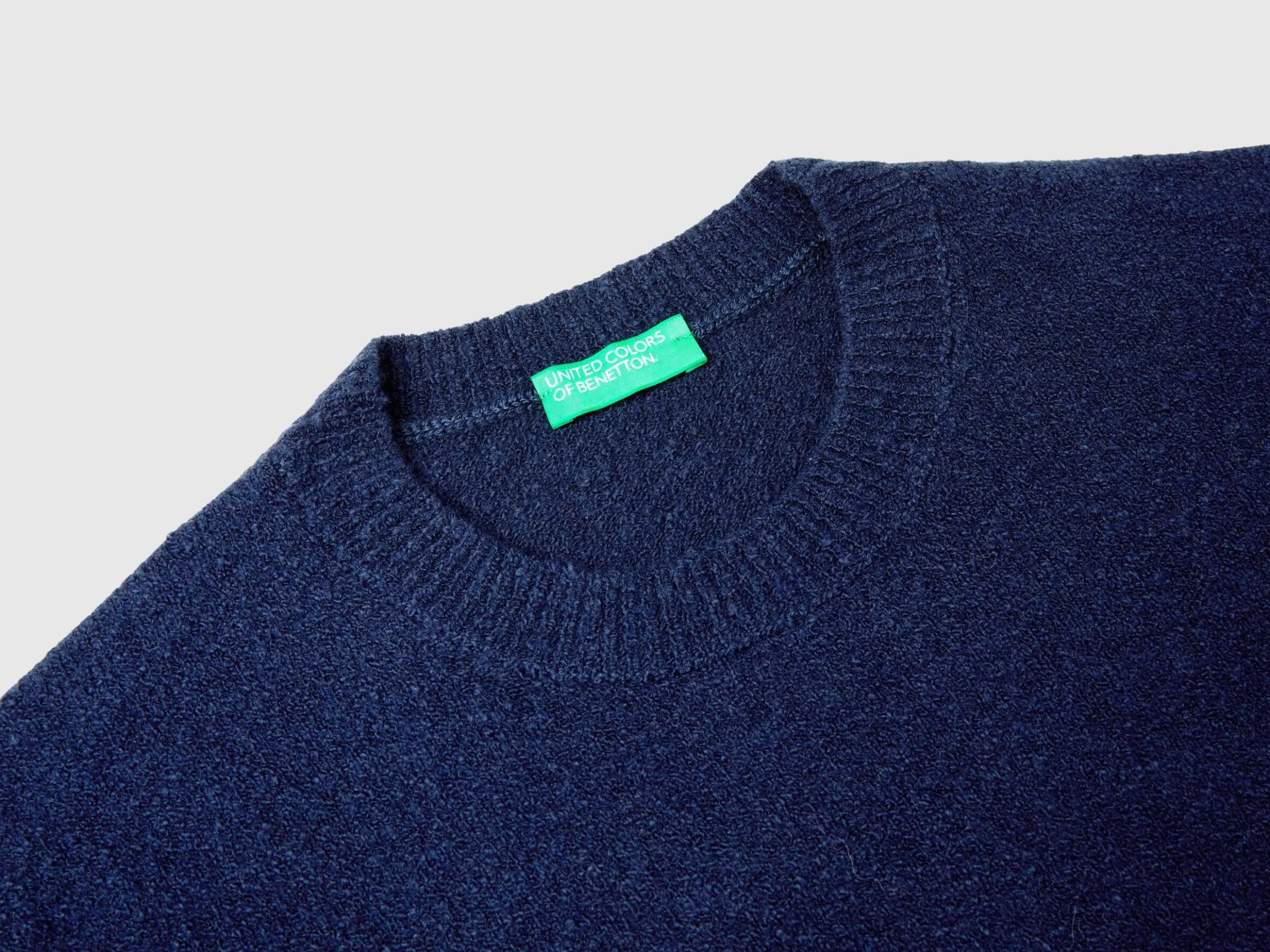 Bouclé crew neck sweater