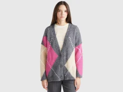 Boxy fit cardigan in mohair blend