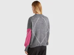 Boxy fit sweater in mohair blend