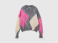 Boxy fit sweater in mohair blend