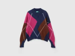 Boxy fit sweater in mohair blend