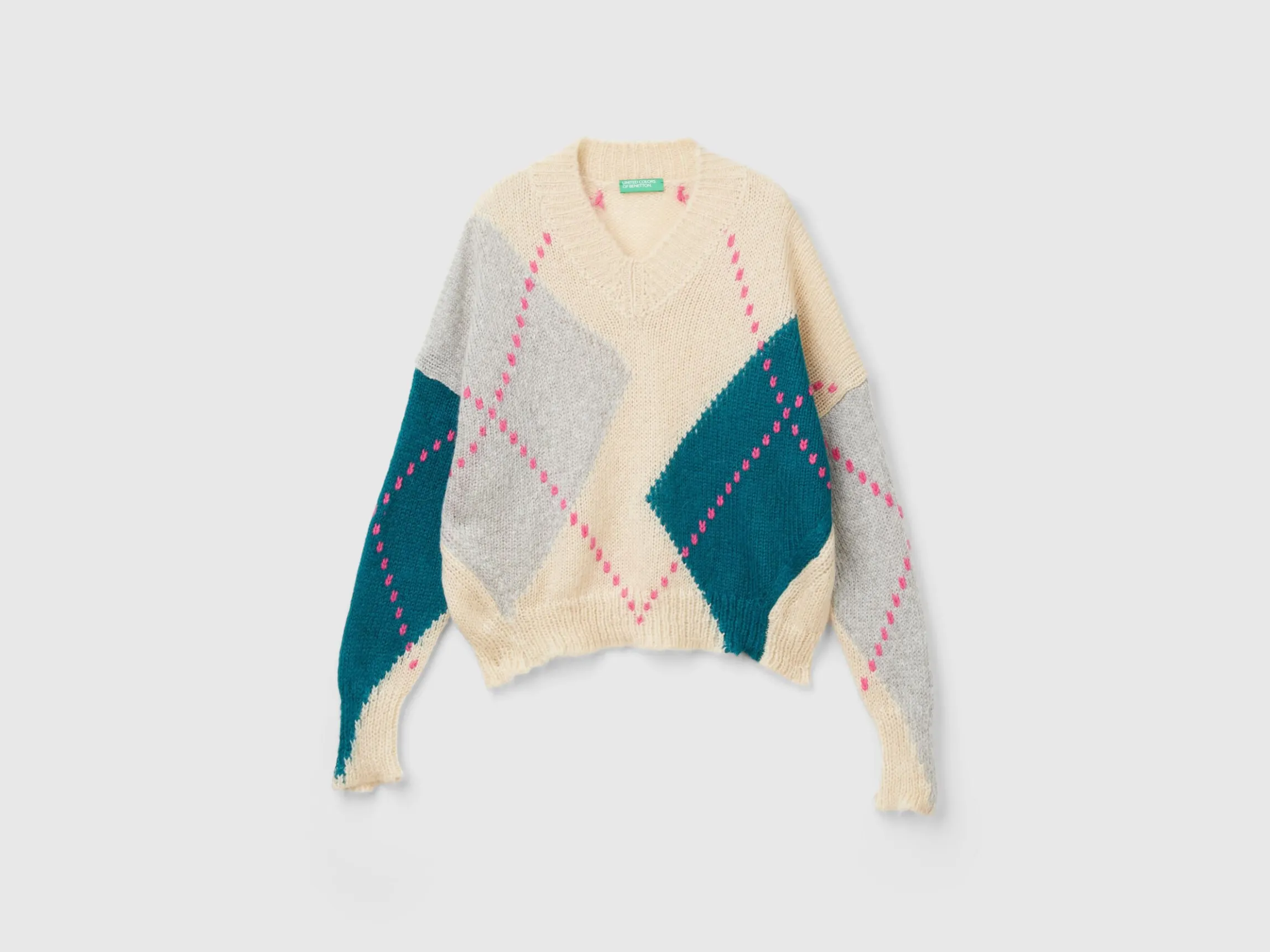 Boxy fit sweater in mohair blend