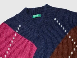 Boxy fit sweater in mohair blend