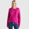 Boxy fit sweater in wool blend